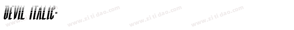 Devil Italic字体转换